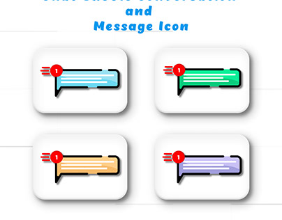 Creative Chat Bubble Conversation and Message Icon