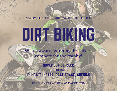 A poster on Dirt Biking Competition