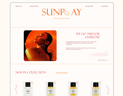 Design for perfume store «SUNRAY»