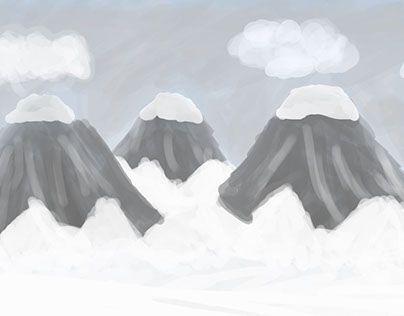 montañas en nieve