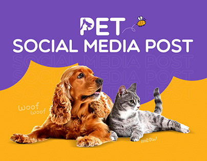 Pet Dog Cat Service Social Media Posts