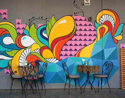 MURAL FOR "COFFE IN" CAFETERIA