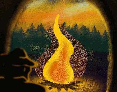 CAMP FIRE -motion loop with procreate