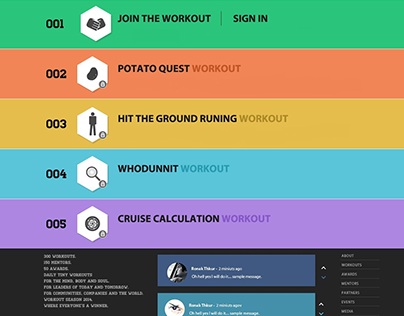 Workout Season Web App.