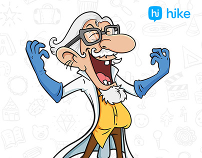 Mad scientist-Stickers for Hike Messenger