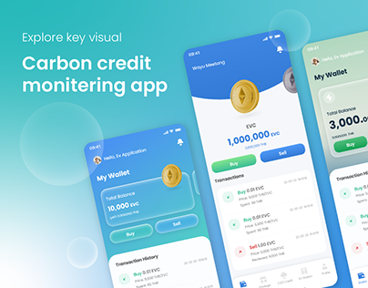 UI design for carbon credit monitoring application