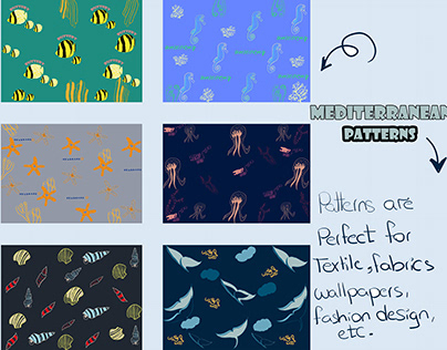 Project thumbnail - Mediterranean Sea patterns for Textile and Fabric