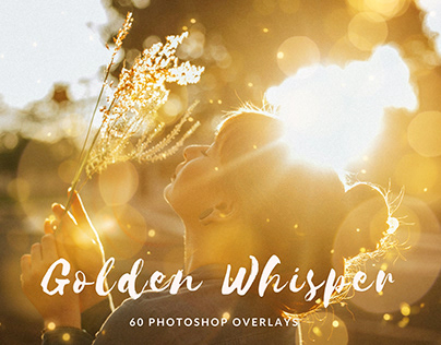 60 Golden Whisper Photo Overlays