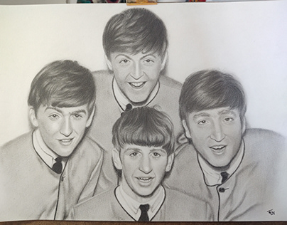 Desenho Hiper-realista The Beatles