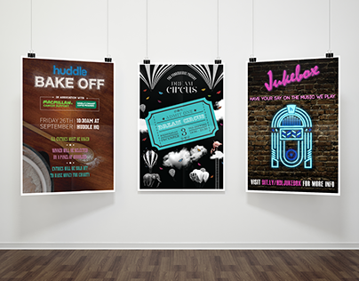 Huddle event posters
