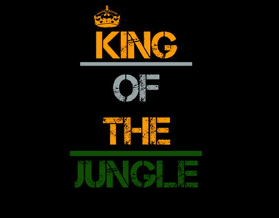 King of the jungle text design