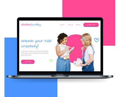 Homepage of WobbleScribby, Art School for Kids