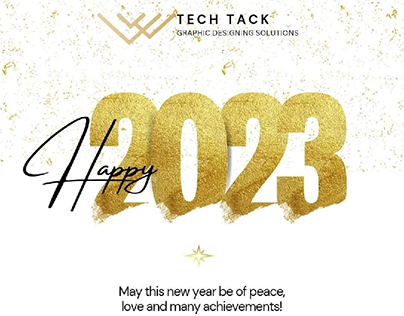 Tech Tack Graphic Designing Solutions New Year Post.