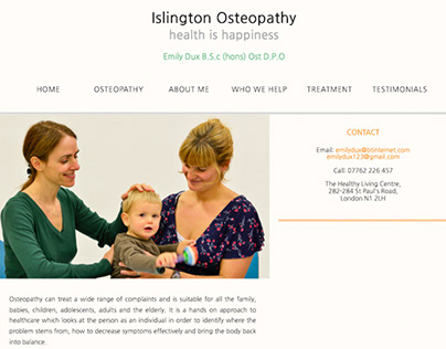 Simple responsive website - Islington Osteopathy