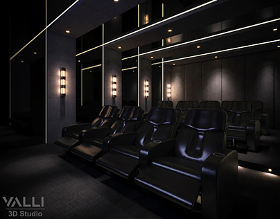 AV Room 3D render by Valli3DStudio