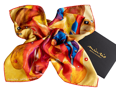 Silk scarf collaboration with painter Jüri Arrak