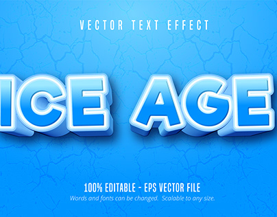 Ice age editable text effect