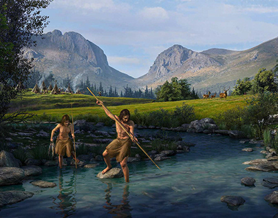 Paleolithic hunting and fishing
