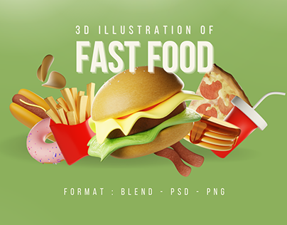 Fast Food - 3D Illustration Pack