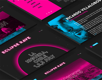 Eclipse rave 2019, website and ux