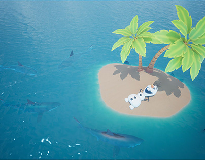 Olaf is stuck on an island