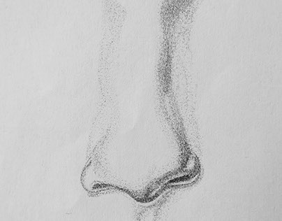 Human Face studies: Pencil Drawings (Pointillism)