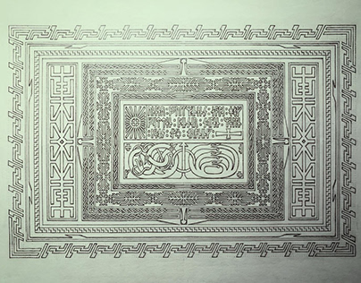 Nordic Shamanic Symbology with Runes and Border Frame