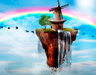 Windmill on Sky Island - Photo Manipulation