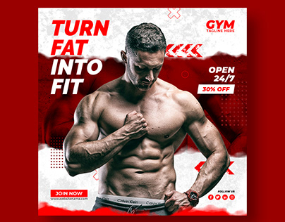 Project thumbnail - Gym Fitness Social Media Post Designs