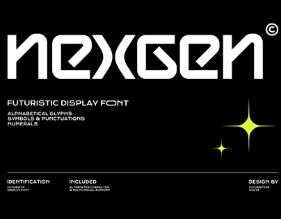 Nexgen - Futuristic Display Font