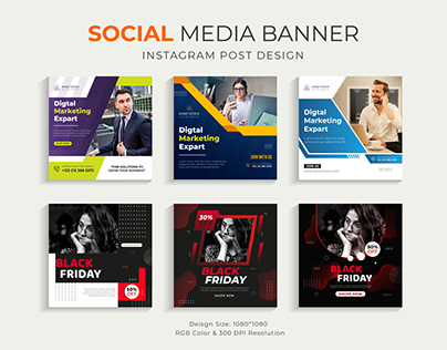 Social media banner design template