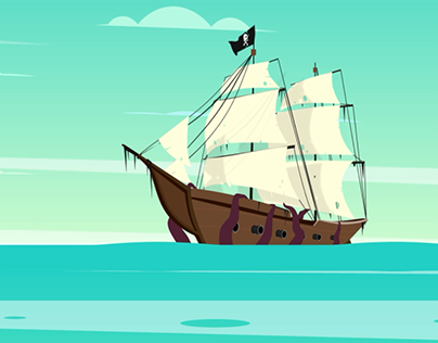 Kraken Attacks Pirate Ship