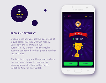 LOCO App Cashout Flow Concept