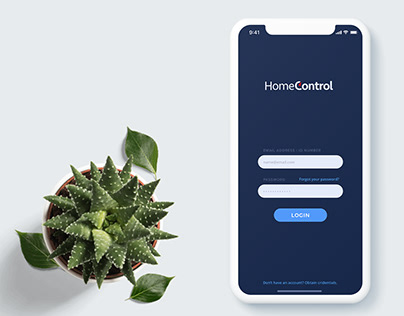Simple smart home HomeControl app design