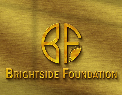 Brightside foundation Logo design in Golden