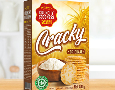 Cracky - Original Rice Crackers Packaging design