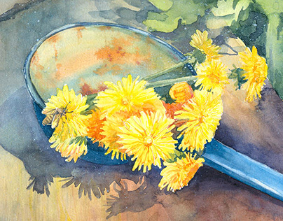 Summer flowers. Watercolor