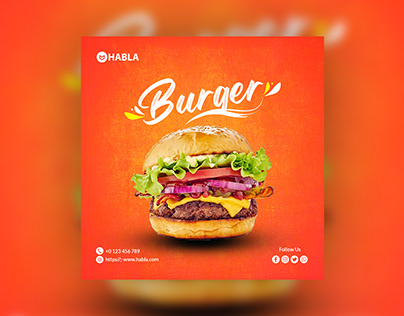 Social media post design for Burger