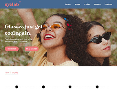 eyelab - Eyewear Fashion Website Landing Page