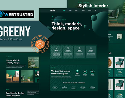 Greeny - Interior Elementor website