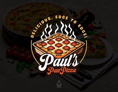 Paul's Pan Pizza | Logo Design | Illustrator