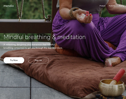 Meditation Landing Page Concept