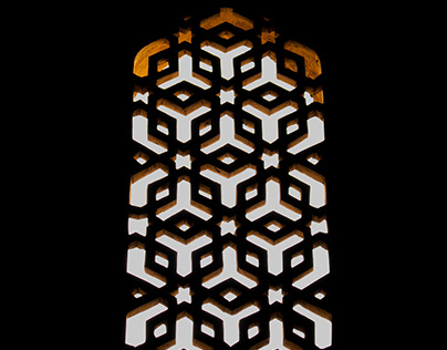 mosque. Islamic window with traditional pattern.