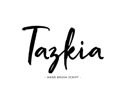 Tazkia – Handwritten Brush Font