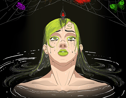 Jolyne and The Spider (FanArt of JJBA)