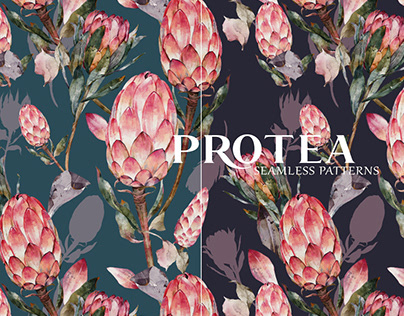 Protea Seamless Patterns