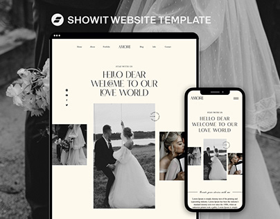Project thumbnail - Amore Light | Showit Website Template