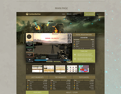Golden Battles redesign- webdesign
