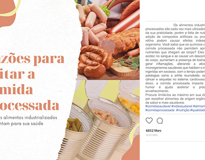 Post Instagram - Alimentos Processados