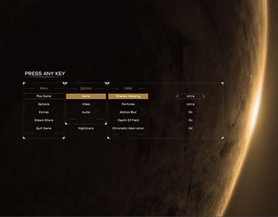 Alien isolation menu redesign